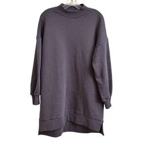 Sweaty Betty Urban Gray Organic Cotton One & Done Sweatshirt Dress Size 8-10